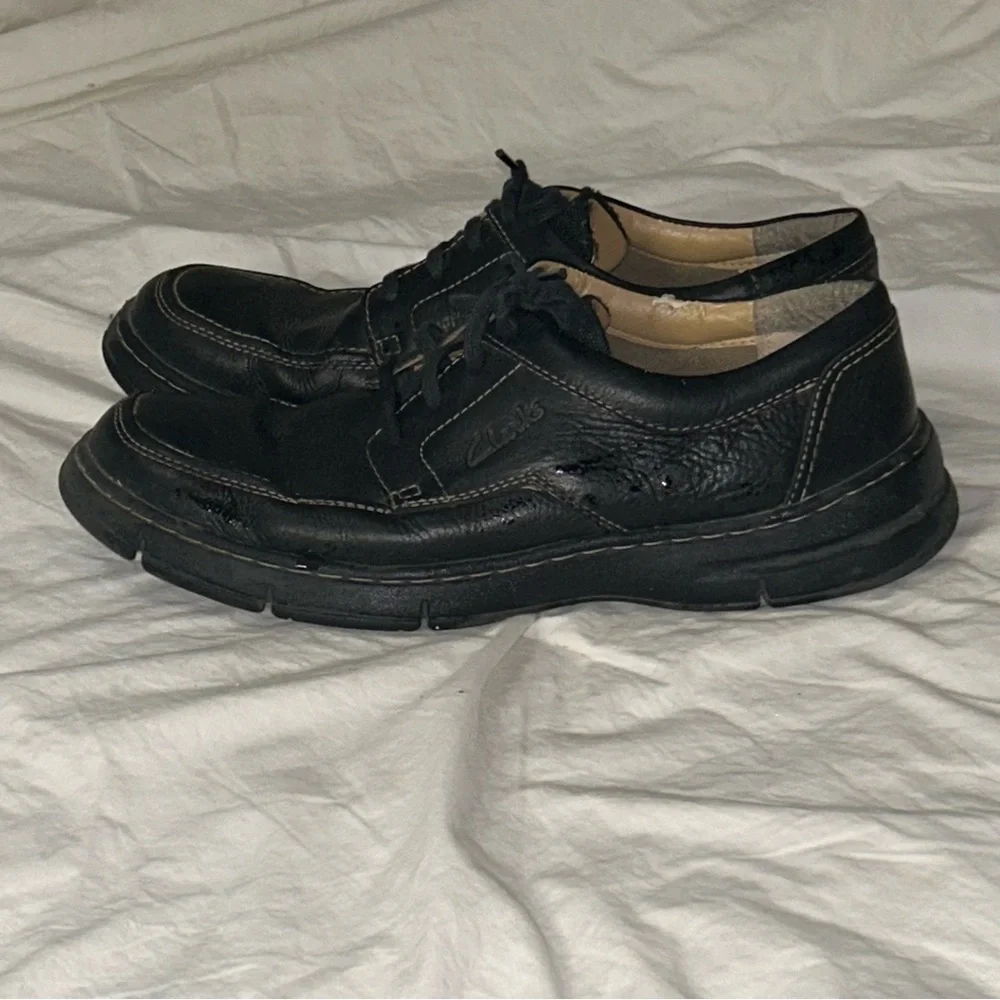 Clarks XTR Lite Black Oxfords Classic Dress Shoes Size 10M - Picture 6 of 8